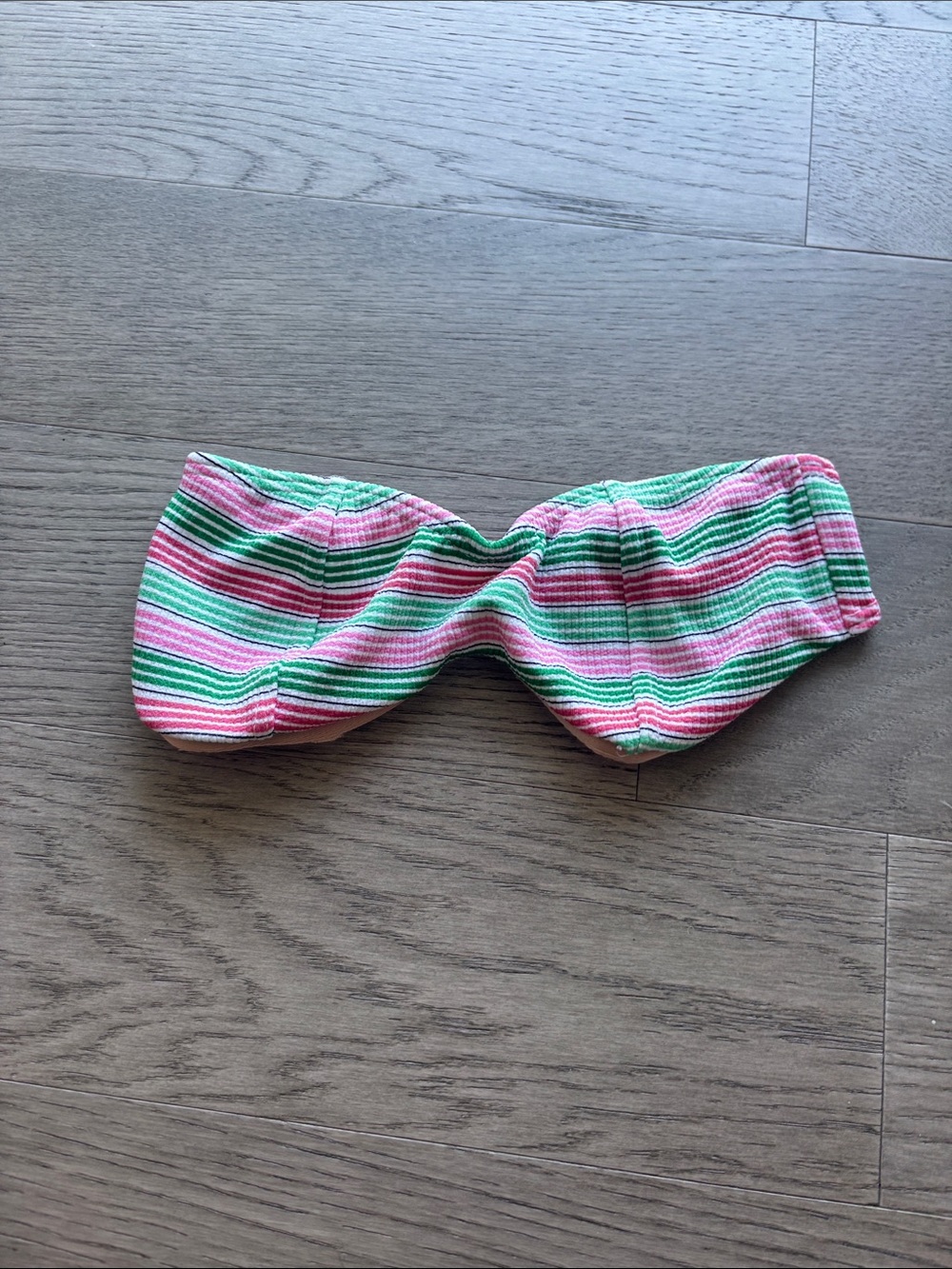 Striped Twist Headband - Pink & Green